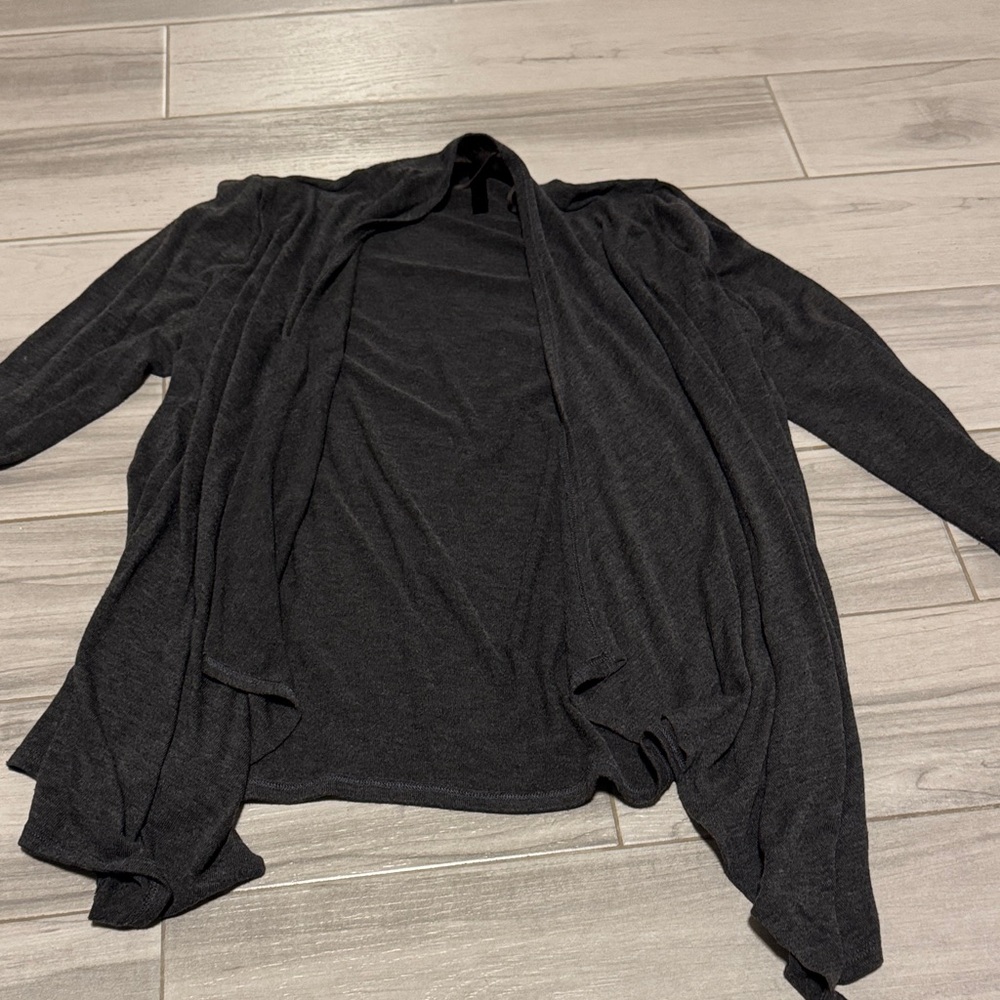 Women's Black Open-Front Sweater